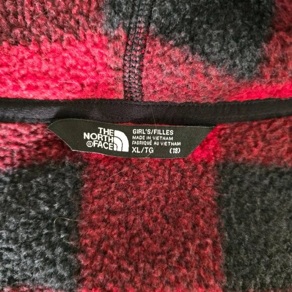 The North Face Buffalo Plaid Fleece Jacket Kids Size XL (18) - Picture 4 of 6